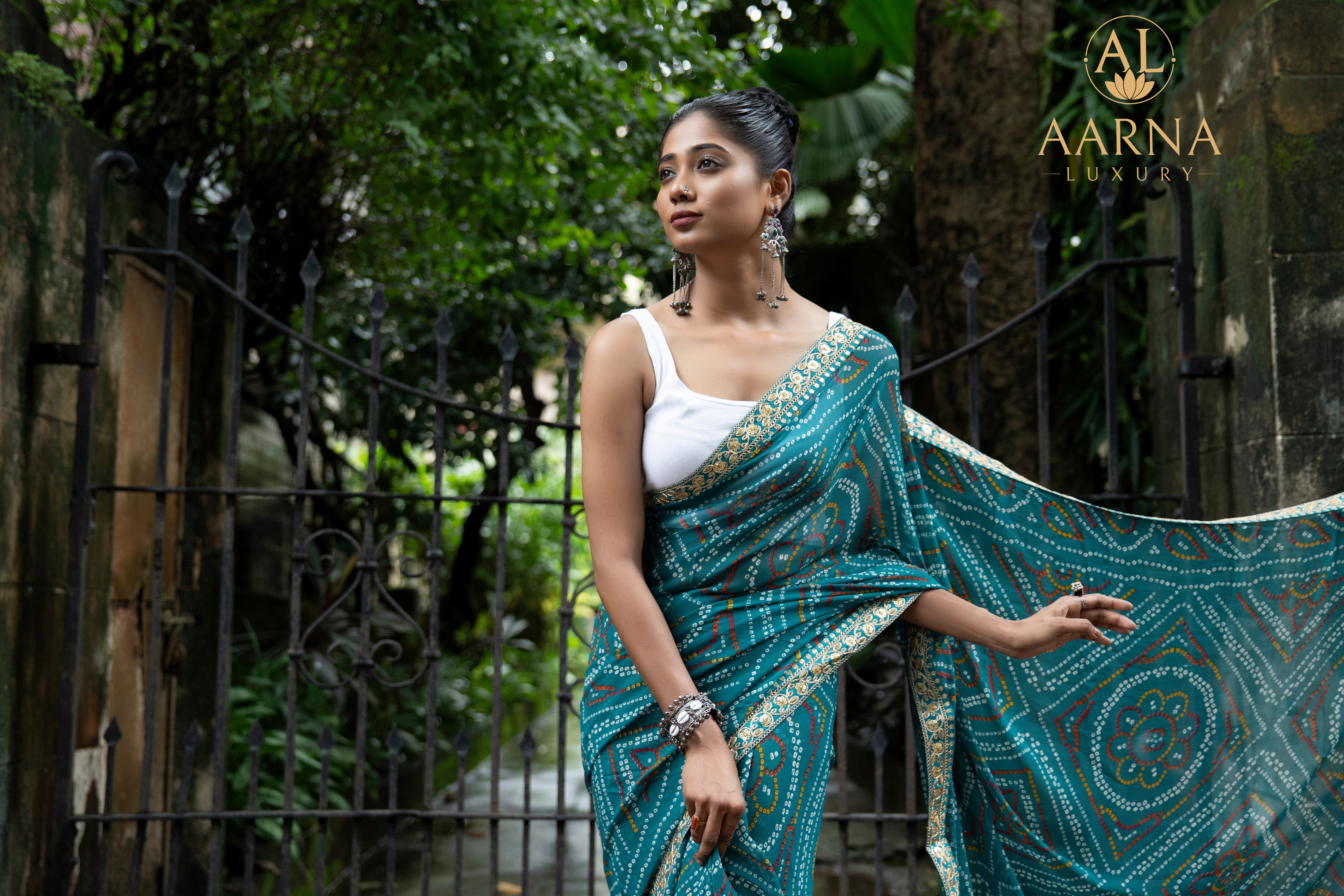 Organza silk saree